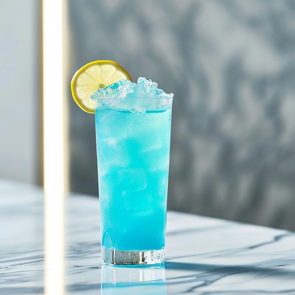 how to make a Blue Lagoon Mocktail recipe