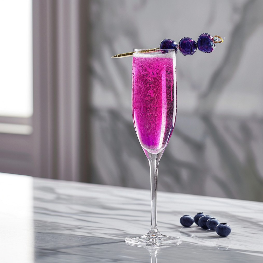 how to make a Blueberry Bellini recipe
