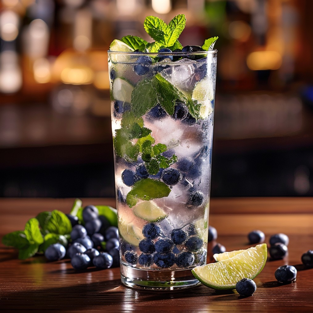 how to make a Blueberry Mojito recipe