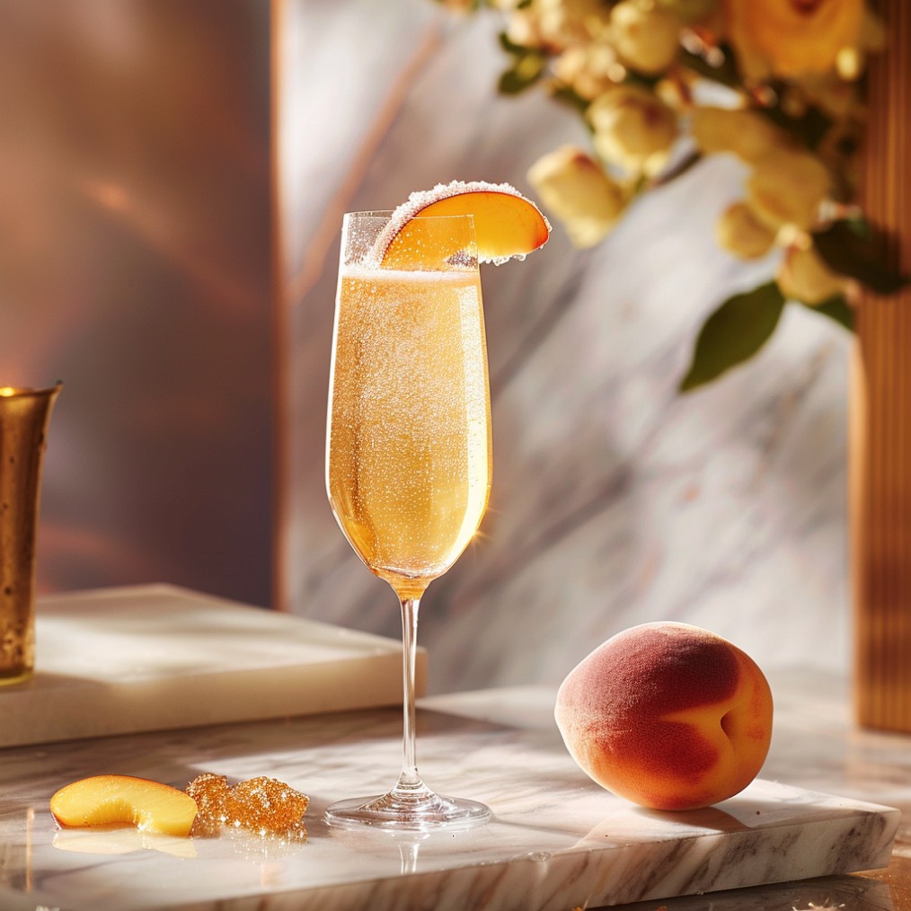 how to make a Champagne and Peach recipe