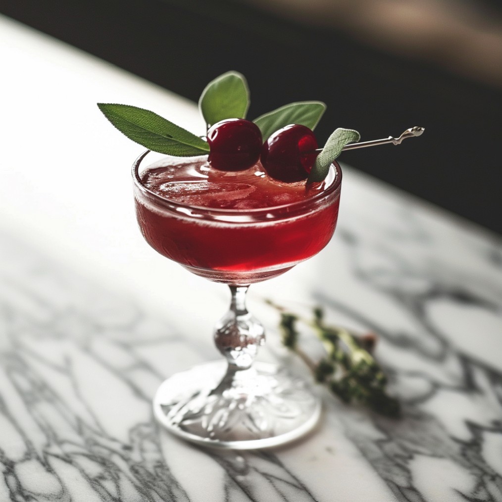 how to make a Cherry Sage Gimlet recipe