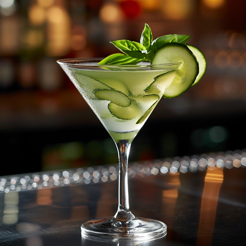 how to make a Cucumber Basil Martini recipe