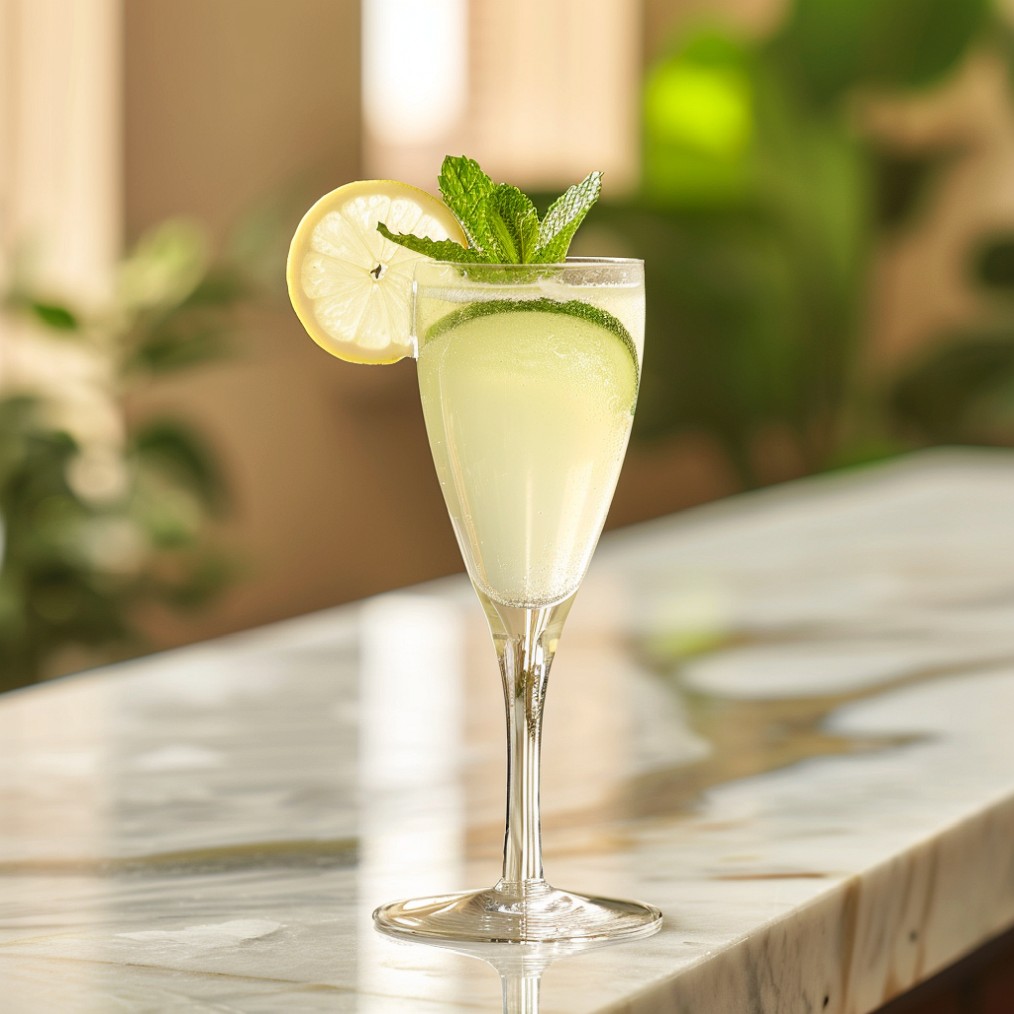 how to make a Cucumber-Mint French 75 recipe