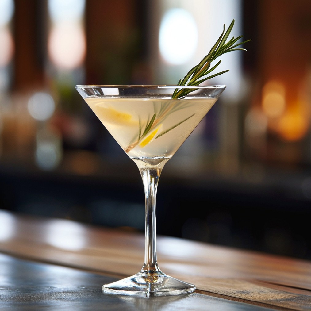 how to make a Rosemary Lemon Martini recipe