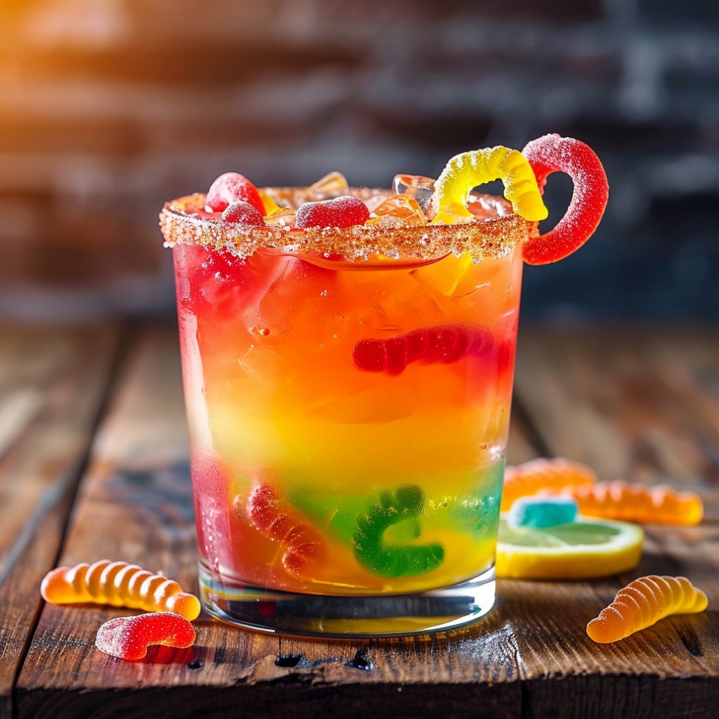 how to make a Sour Gummy Worm Cocktail recipe